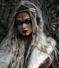 Nordic Sisterhood Viking Witch Makeup, Nordic Sisterhood, Viking Face Paint, Viking Witch, Dragon Shifter, Pirate Character