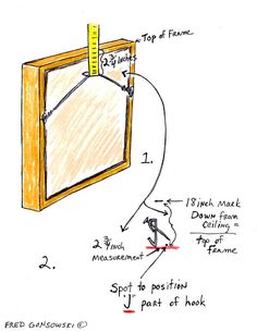 the drawing shows how to draw an object