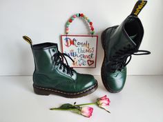 I have a selection of more than 500 pair of RARE, VINTAGE Dr Martens boots. Please visit my SHOP to check out my other DOCs. I will be listing new ones every day.  Dr Doc Martens 1460 green ankle boots UK3 EU36 US5 Let me know in case you have any questions Green Ankle Lace-up Boots For Fall, Green Round Toe Martin Boots For Winter, Green Winter Martin Boots With Round Toe, Casual Green Martin Boots For Winter, Green Lace-up Boots With Round Toe For Fall, Casual Green Lace-up Boots For Fall, Green Ankle-high Martin Boots For Winter, Green Casual Lace-up Boots With Round Toe, Casual Green Lace-up Boots With Round Toe