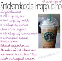 a cup of coffee with whipped cream on top and the words sticker doodle frappurino above it