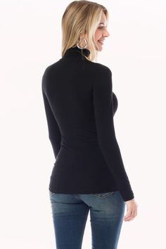 Turtleneck/Mock Neck Top See size 1X-3X here Fitted Black Mock Neck Top Casual, Black Mock Neck Top For Fall Layering, Black Mock Neck Top For Layering, Black Winter Tops For Layering, Black Winter Layering Tops, Winter High Neck Black Tops, Black Long Sleeve Mock Neck Top For Layering, Black Mock Neck Top With Long Sleeves For Layering, Fitted Black Mock Neck Top For Winter