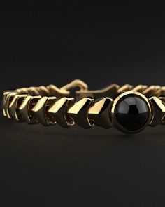 18k Kudos Gold Bracelet for Men | Seekers Men's Jewelry Gold Bracelet For Men, Solid Gold Bracelet, Red Tigers Eye, Bracelet Men, Stacked Jewelry, Stackable Bracelets, Ring Pendant Necklace, Achieve Your Goals, Ring Necklace