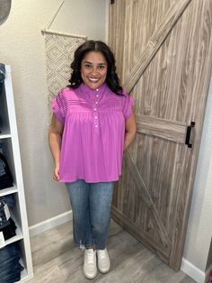 Unleash your playful side with our Spring Orchid Relaxed Fit Button Up Top! Perfect for spring, this lightweight top adds a fun and trendy touch to any outfit. Get ready to make a statement with this top! Fabric: 100% Rayon, hand wash and hang to dry Chic Shop, Button Up Top, Lightweight Tops, Top Fabric, Top Sales, Orchids, Button Up, Hand Wash, Relaxed Fit