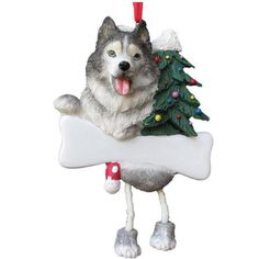 Siberian Husky Dog Ornament Siberian Husky Dog, Siberian Huskies, Husky Mix, Dog Christmas Ornaments, Husky Puppy, Husky Dogs, Dog Sledding, Old Dogs, Dog Ornaments