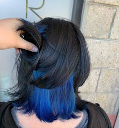 Blue And Black Hair, Short Blue Hair, Blue Black Hair, Dark Blue Hair