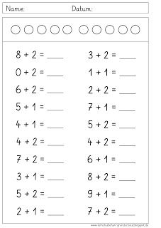 an addition worksheet for the number one and two digit numbers, which are written in