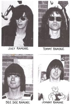 four pictures of the same person with different hair colors and hairstyles, all in black and white