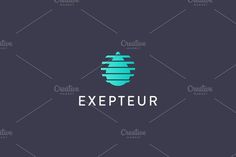 the logo for an art studio called expeteur, which has been designed to look like