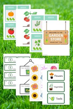 garden activities and printables for kids on the grass