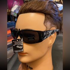 These Glasses Are For Men Or Womens . I Didnt Have My Man Head So I Used A Girl. Same Thing. No Offers On This Item Unless You Are Bundling Please . Prices Have Gone Up & I Pay Fees . Thanks Brand New Black Locs Black Bandana Sunglasses Hardcore Shades Brand New With Tags Authentic Locs They Do Not Come In A Box Just In Plastic Baggie With Locs Design . Will Be Packages Well So They Won’t Be Broken . Any Questions Please Ask. Sku# Dw5 Casual Black Sunglasses For Streetwear, Locs Accessories, Black Locs, Bandana Colors, Black Bandana, My Man, Black Sunglasses, Glasses Accessories, In A Box