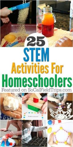 Are you a homeschool parent? Check out these 25 science projects for homeschoolers that are easy for homeschoolers to do at home and with limited supplies. Activities For Homeschoolers, Simple Stem Activities, Homeschool Stem, Stem Activities For Kids, Parent Advice, Timmy Time, Kids Workshop, Skill Building