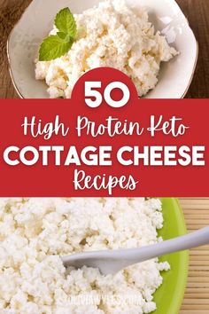 high protein keto cottage cheese recipe on a green plate