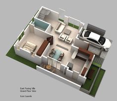 the floor plan of a two bedroom apartment with an attached living room and dining area