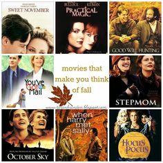 the movies that make you think of fall are in this collage, and they're