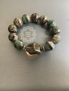 Bracelet Design, Agate Beads, Smoky Quartz, Honeycomb, Bracelet Making, Beaded Bracelet, Agate, Beaded Bracelets, Bracelet