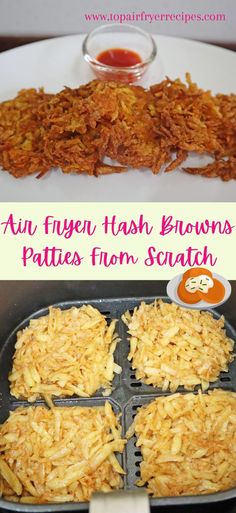 Crispy Air Fryer Hash Browns From Scratch Grilled Baked Potatoes, Hash Brown Patties, Fresh Potato, Hash Brown Casserole, Eat Healthier