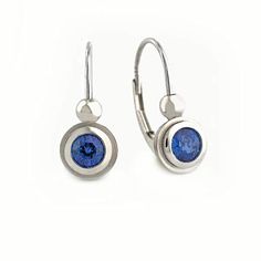 Sapphire Earring, Mixed Metal Jewelry, Glass Furniture, Leverback Earrings, Akoya Pearls, Spring Hinge, Sapphire Earrings, Timeless Jewelry, Modern Earrings