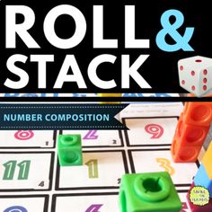 roll and stack number composition game for kids