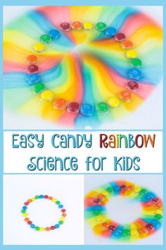 an easy candy rainbow science for kids