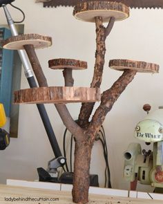 a tree that is made out of wood