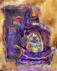 Crown Royal Painting the Original Fine Art Print - Drunk Girl Art Canadian Whiskey, Painting On Metal, Abstract Cat, Apple Painting, Royal Art, Local Art, Crown Royal, Cat Painting, Original Fine Art