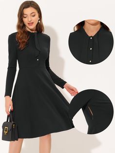 Shop Allegra K for tie neck knit long sleeve midi solid work sheath dress you are looking for, get more women's dresses for yourelf. Order now! Free Returns! Long Sleeve Midi, Order Now, Sheath Dress, Neck Tie, Womens Dresses, Long Sleeve, Knitting, Dresses, Black