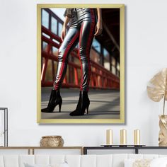 This beautiful "Sensual Black Leather Pants Woman" Wall art is printed on premium quality cotton canvas using the finest fade-resistant ink. We offer a versatile range to cater to your unique aesthetic preferences. The wrapped canvas art is stretched tautly over a sturdy wooden frame, giving your artwork a sleek, borderless appearance. For those who desire a touch of elegance and depth, our floater-framed canvas art is the ideal choice. The canvas is delicately mounted within a floating frame, c Leather Pants Woman, Woman Wall Art, Pants Woman, Living Room Red, Leather Pants Women, Pants Women Fashion, Black Leather Pants, Art Living Room, Unique Aesthetic