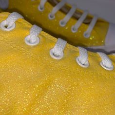 ABOUT:Your feet deserve a treat & ButterMakesMeHappy is here to serve! Our sparkly yellow glitter shoes are universally flattering & comfortable for all occasions. Wear them with ripped jeans, a summer dress or even a wedding gown! Custom colors has been our specialty for the last 9 years, so fear not of messy glitter trails or getting stuck in the rain. We have perfected our design to a science! Each pair of shoes are hand dyed & painted using high quality materials with water resistant finishe Keds Slip On, Converse Hi, Yellow Sneakers, Yellow Glitter, Glitter Shoes, Yellow Shoes, How To Make Shoes, Shoe Closet, Vans Classic