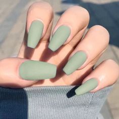 Green Acrylic Nails, Simple Acrylic Nails, Nail Swag, Fire Nails