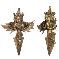 Three-Headed Mahakala Phurpa With Wings - Tibetan Buddhist Demonic Powers, Buddhist Statue, Path To Enlightenment, Brass Statues, Tibetan Buddhism, Tibetan Buddhist, Buddhism