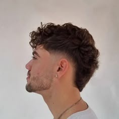 22 Most Flattering Hairstyles For Men With Wavy Hair Taper Fade Short Hair, Fade Haircut Curly Hair, Mens Haircuts Short Hair, Men Haircut Curly Hair, Taper Fade Haircut, Mullet Haircut, Mens Hairstyles Thick Hair, Wavy Hair Men, Faded Hair