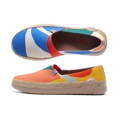 We Designed Some Vacation Essentials For You Go & select your Espadrilles for this summer! Do you find it challenging to keep a positive attitude and get motivation? The super ordinary design of The Tropical Day surprises with its uplifting and encouraging composition. Vibrant, gleaming colors together with irregular, super-unique patterns deliver an additional surplus of energy for your whole day! The Tropical Day is a game-changer allowing its owner to make hay while the sun shines! Canvas Upper & Low-cut Espadrilles 100% Natural Jute Midsole features braided hemp detailing Light, Durable and Funny Outsole Inspired by the Map of Marbella, a leisure paradise in Spain.High-tech molecular synthetic outsole, tougher and wear-resistant and comfortable than natural hemp sole. Super Lightweight Vacation Essentials, Natural Jute, Marbella, Summer Travel, Positive Attitude, Game Changer, Low Cut, Unique Patterns, High Tech