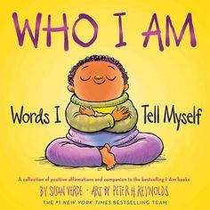 the book cover for who i am words i tell myself is written in purple and