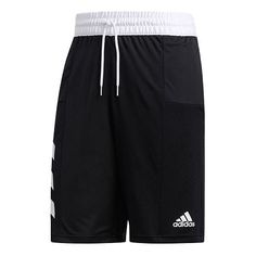 Adidas Spt 3S Short Basketball Shorts Black DX6656 (Men's) Black Sportswear Bottoms With Contrast Stripes, Adidas Shorts With Three Stripes Branding, Black Adidas Logo Shorts, Black Adidas Logo Shorts For Summer, Black Adidas Logo Summer Shorts, Black Athleisure Shorts With Side Stripes, Black Shorts With Three Stripes Branding, Black Shorts With Side Stripes, Sporty Black Shorts With Side Stripes