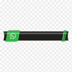 a green and black sticker with the message whatsapp on it