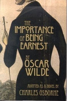 the book cover for the importance of being earnist by oscar wilde, with an image of