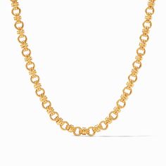 The swank sculptural chain makes this link necklace an ideal piece to wear every day. Gold Link Necklace, Jewelry Gift Guide, Julie Vos, Fine Gold Jewelry, Gemstone Meanings, Jewelry Post, Meaningful Jewelry, Stacked Jewelry, Jewelry Lookbook