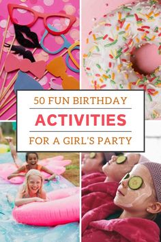 If you’re racking your brain trying to think of what girls love to do at birthday parties, you’re in the right place! Here are 50 of the best games, activities and theme ideas for a girl's birthday party, so you can plan an event that your child will never forget. Easy Fun Birthday Party Ideas, Fun Activities To Do At A Birthday Party, Birthday Games For Girls Party, Shopping Spree Birthday Party, Birthday Party Idea For Girls 11th, Best Birthday Party Games, Fun Activities For Birthday Parties, Games For Girls Birthday Party, 8 Yr Birthday Party Ideas Girl