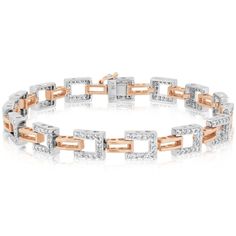 18K white & rose gold diamond fashion bracelet from the Reis-Nichols Collection. The bracelet features 194 round brilliant cut diamonds weighing 1.27 ctw. Gold Jewelry Stores, Diamond Fashion, Rose Gold Diamonds, White Rose Gold, Round Brilliant Cut Diamond, White Rose, Brilliant Cut Diamond, White Roses, Round Brilliant