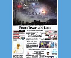 the front page of an english newspaper with pictures of people and fireworks in the background