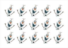 the frozen queen character set is shown in many different poses, including one with an orange nose