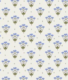 a blue flower pattern on a white background