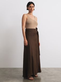 The quintessential summer wrap skirt, in our breathable light linen that softens with every wear. Super flattering high waist style, attached belt that wraps and ties at the side secured by two belt loops, and a full skirt that hits above the ankle with a subtle soft flutter hem. Easygoing, relaxed, and perfect for a blissful season. Summer Wraps, Full Skirt, Wrap Skirt, High Waist, High Waisted, Skirt, How To Wear