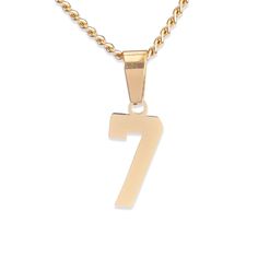 PRICES MAY VARY. HIGH QUALITY AND DURABLE: Made of stainless steel plated with 18k Gold, this number chain is strong and won't rust or tarnish. WEAR IT ANYWHERE: You can wear your number chain whenever and wherever you want. We've designed our pieces for those with an active lifestyle and to withstand daily wear. INSPIRING JERSEY NUMBER PENDANT - Perfect gift for your son, daughter, husband, boyfriend, brother, father, family, friend on Father's Day, Christmas, Anniversary, Birthday and Any Spec Softball Necklace, Football Drip, Baseball Necklace, Number Necklace, Sports Jewelry, Senior Gifts, Best Gifts For Mom, Gold Number, Dad Daughter