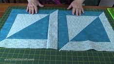 someone is cutting up some fabric to make a quilt