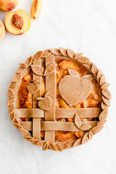 a pie with some slices cut out on it