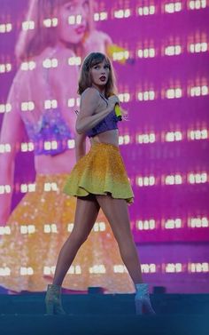 taylor swift performs on stage at the victoria's secret tour