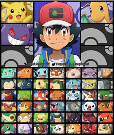 the many faces of pokemon characters