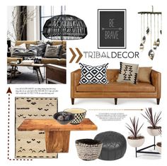 a living room filled with lots of furniture and decorating items, including a brown couch