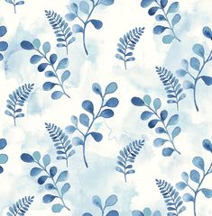 sample woodland walk marine blue peel and stick wallpaper by nextwall 1 Watercolor Backdrop, Woodland Walk, Drops Patterns, Blue Vinyl, Peel Stick Wallpaper, Marine Blue, Burke Decor, Vinyl Wallpaper, Wallpaper Samples